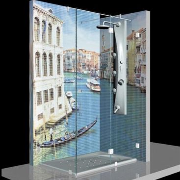HD Steklene mozaik ploščice Shower in Venice