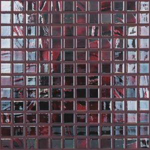 Vidrepur mozaik Pincel Negro-Rojo 50x50