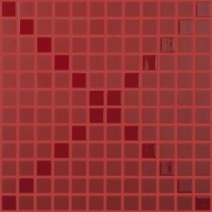 Vidrepur mozaik Rojo Trento 25X25
