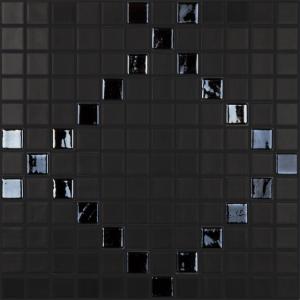 Vidrepur mozaik Negro Rombo 25X25